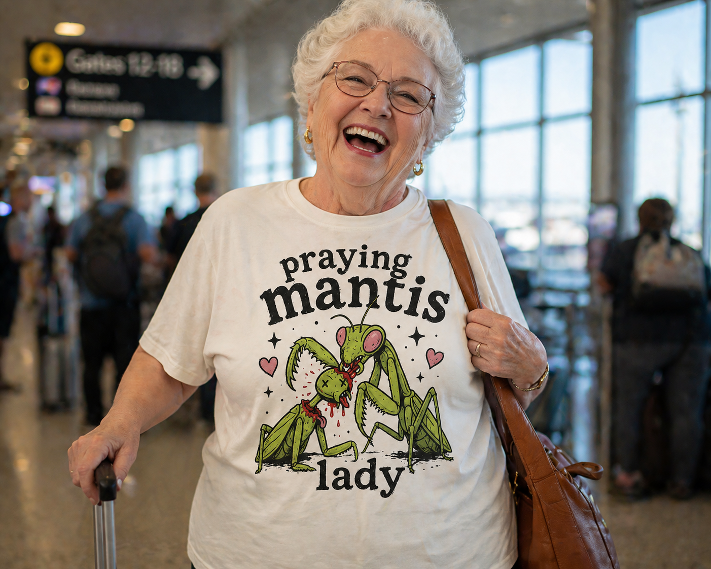 Praying Mantis Lady Ugly T-Shirt