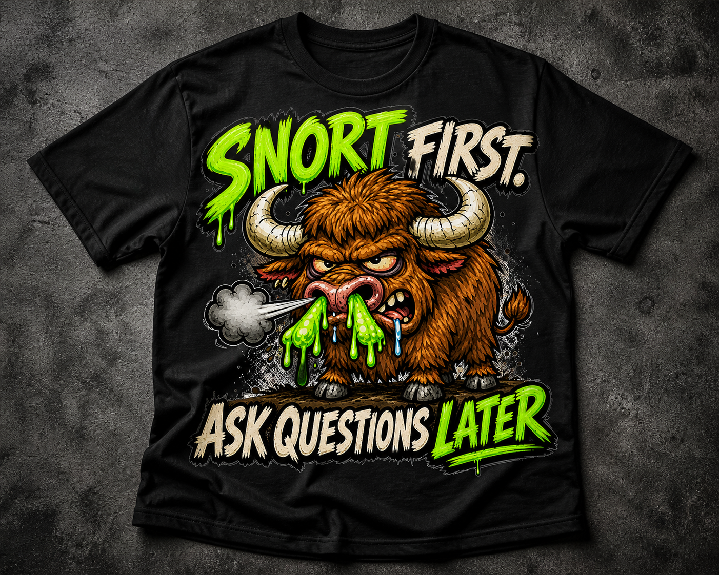 Snort First Ugly T-Shirt