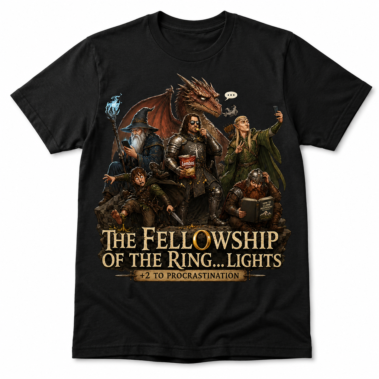 THE FELLOWSHIP OF THE RING… LIGHTS T-SHIRT